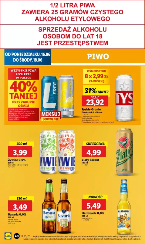 Lidl - gazetka promocyjna Oferta od poniedziałku od poniedziałku 16.06 do środy 18.06 - strona 48