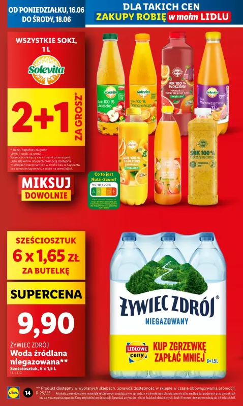 Lidl - gazetka promocyjna Oferta od poniedziałku od poniedziałku 16.06 do środy 18.06 - strona 14