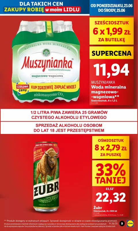 Lidl - gazetka promocyjna Oferta od poniedziałku od poniedziałku 23.06 do środy 25.06 - strona 9