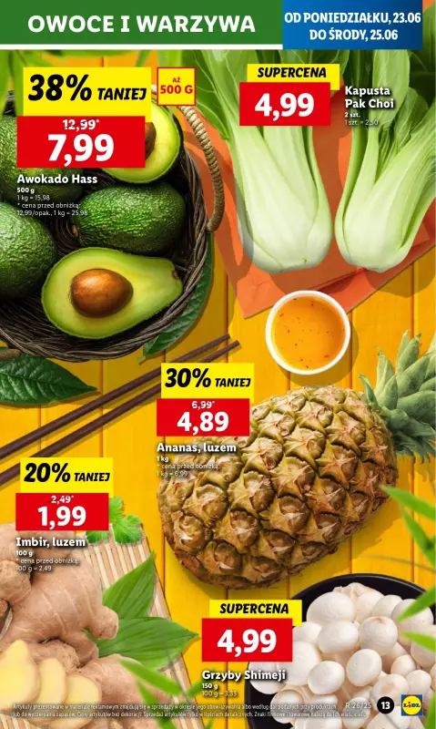 Lidl - gazetka promocyjna Oferta od poniedziałku od poniedziałku 23.06 do środy 25.06 - strona 13