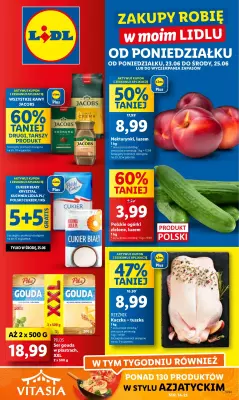 Lidl - gazetka promocyjna Oferta od poniedziałku od poniedziałku 23.06 do środy 25.06