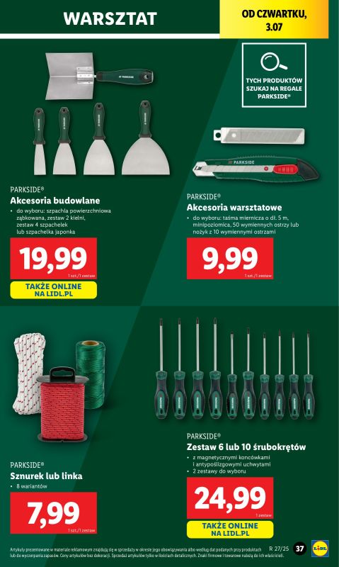 Lidl - gazetka promocyjna Katalog od poniedziałku 30.06 do soboty 05.07 - strona 39