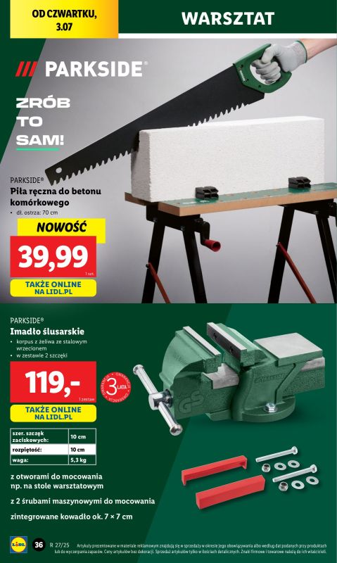 Lidl - gazetka promocyjna Katalog od poniedziałku 30.06 do soboty 05.07 - strona 38