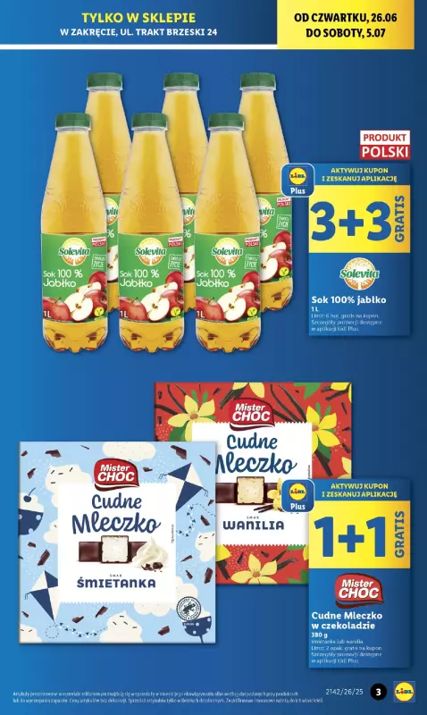 Lidl - gazetka promocyjna Wielkie Otwarcie! Zakręt od czwartku 26.06 do soboty 05.07 - strona 3