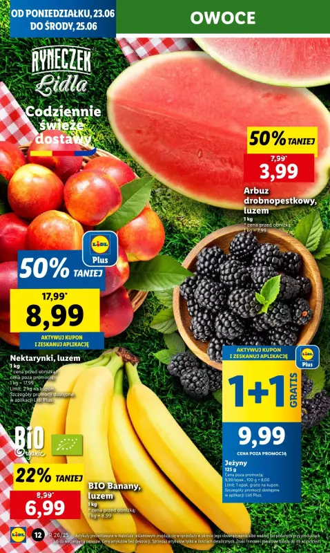 Lidl - gazetka promocyjna Oferta od poniedziałku od poniedziałku 23.06 do środy 25.06 - strona 12