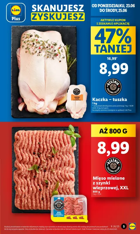 Lidl - gazetka promocyjna Oferta od poniedziałku od poniedziałku 23.06 do środy 25.06 - strona 5