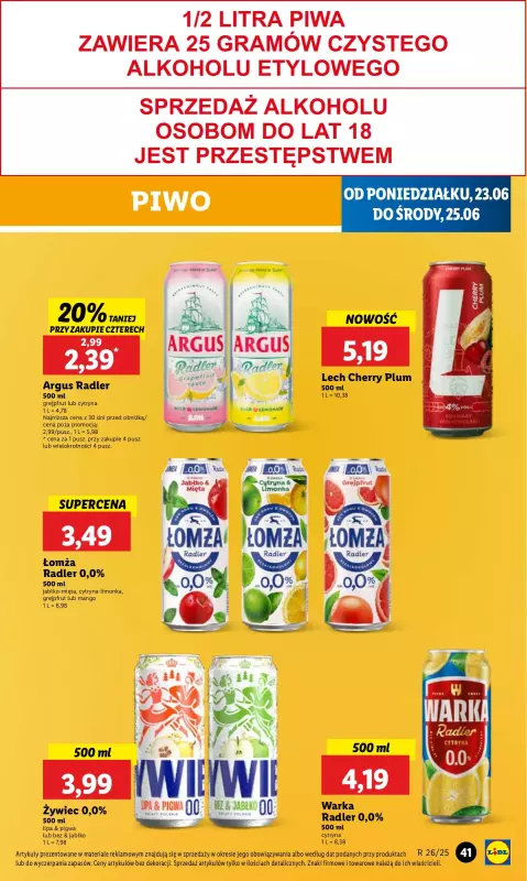 Lidl - gazetka promocyjna Oferta od poniedziałku od poniedziałku 23.06 do środy 25.06 - strona 49