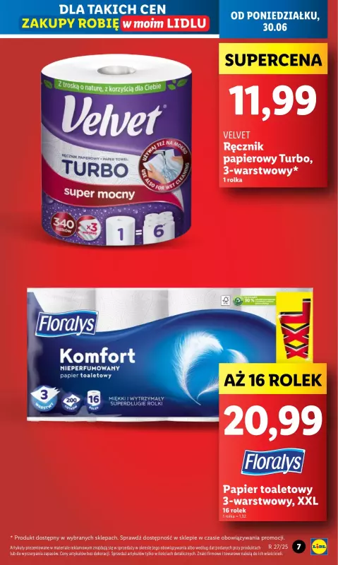 Lidl - gazetka promocyjna Oferta od poniedziałku od poniedziałku 30.06 do środy 02.07 - strona 7