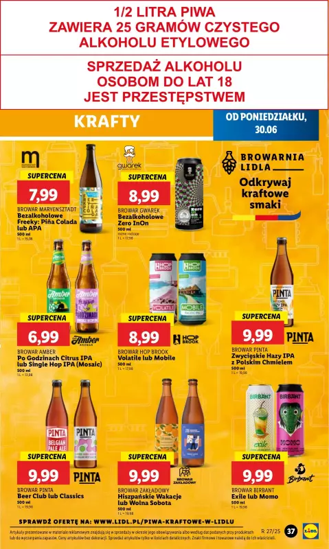 Lidl - gazetka promocyjna Oferta od poniedziałku od poniedziałku 30.06 do środy 02.07 - strona 45