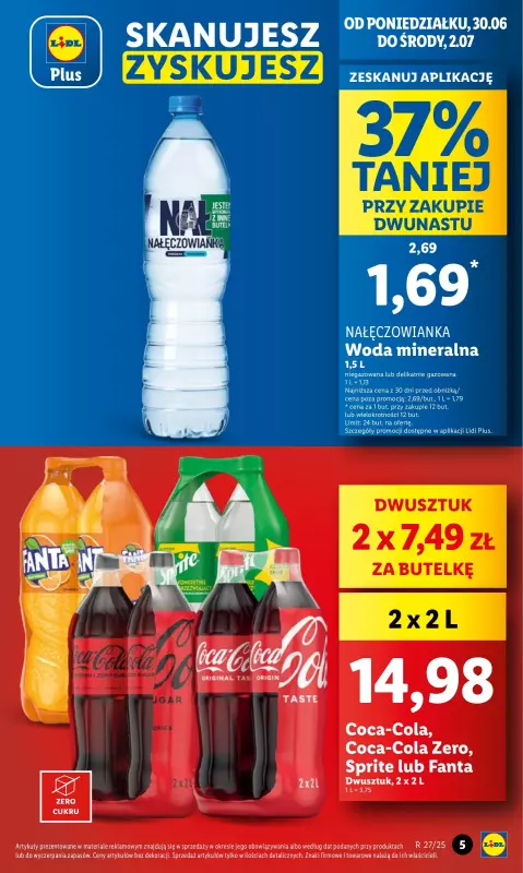 Lidl - gazetka promocyjna Oferta od poniedziałku od poniedziałku 30.06 do środy 02.07 - strona 5