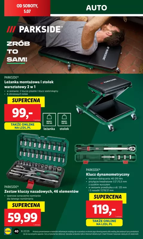 Lidl - gazetka promocyjna Katalog od poniedziałku 30.06 do soboty 05.07 - strona 44