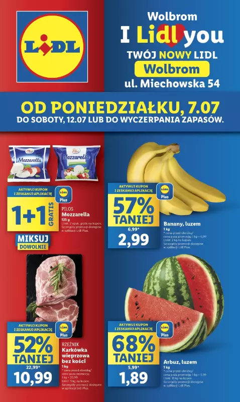 Lidl - gazetka promocyjna Lidl Wolbrom - Wyjątkowa oferta dla Ciebie od poniedziałku 07.07 do soboty 12.07