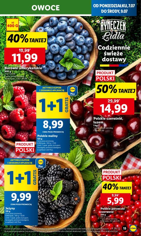 Lidl - gazetka promocyjna Oferta od poniedziałku od poniedziałku 07.07 do środy 09.07 - strona 15