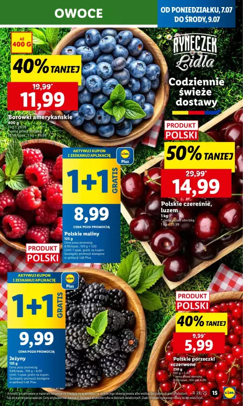 Lidl - gazetka promocyjna Oferta od poniedziałku od poniedziałku 07.07 do środy 09.07 - strona 15
