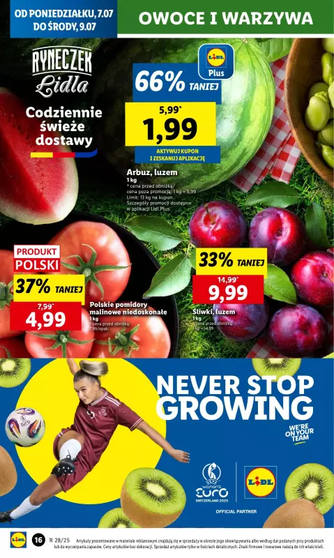 Lidl - gazetka promocyjna Oferta od poniedziałku od poniedziałku 07.07 do środy 09.07 - strona 16