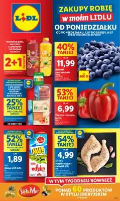 Lidl - gazetka promocyjna Oferta od poniedziałku od poniedziałku 07.07 do środy 09.07