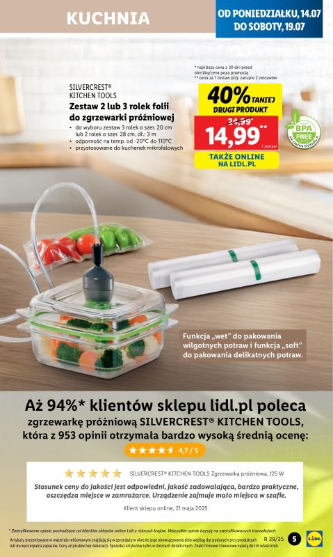 Lidl - gazetka promocyjna Katalog od poniedziałku 14.07 do soboty 19.07 - strona 7