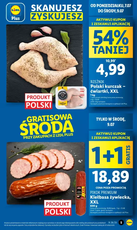 Lidl - gazetka promocyjna Oferta od poniedziałku od poniedziałku 07.07 do środy 09.07 - strona 5
