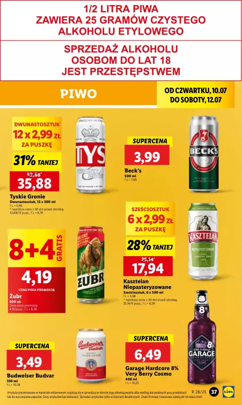 Lidl - gazetka promocyjna Oferta od czwartku od czwartku 10.07 do soboty 12.07 - strona 47