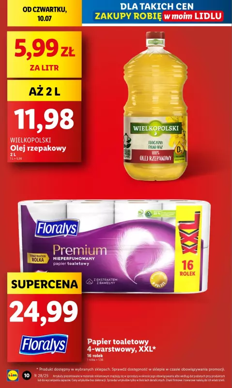 Lidl - gazetka promocyjna Oferta od czwartku od czwartku 10.07 do soboty 12.07 - strona 10