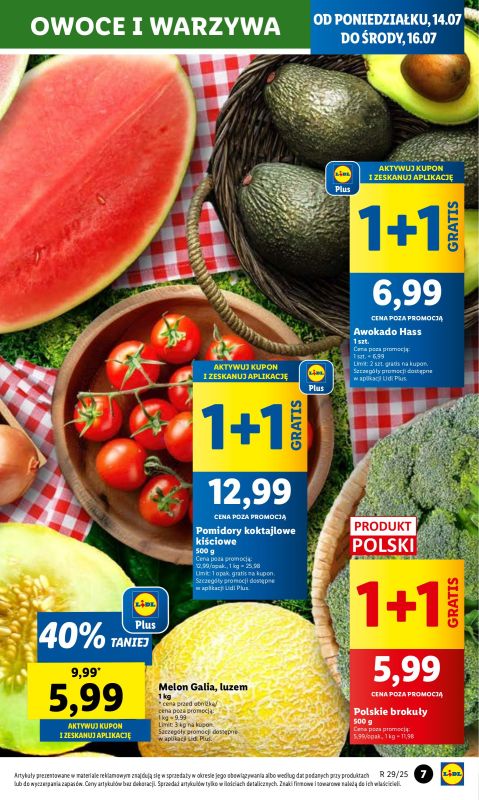 Lidl - gazetka promocyjna Oferta od poniedziałku od poniedziałku 14.07 do środy 16.07 - strona 7