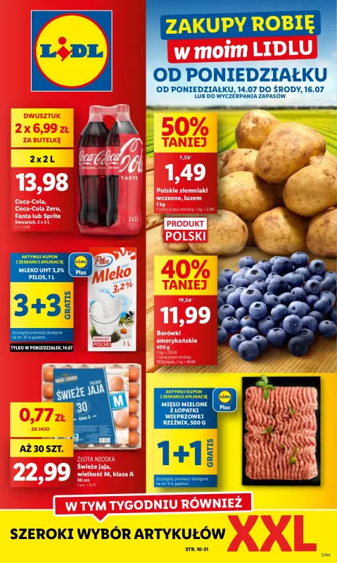 Lidl - gazetka promocyjna Oferta od poniedziałku od poniedziałku 14.07 do środy 16.07