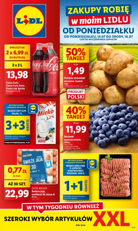 Lidl - gazetka promocyjna Oferta od poniedziałku od poniedziałku 14.07 do środy 16.07