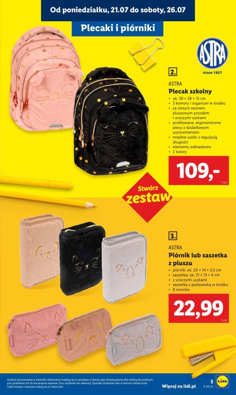Lidl - gazetka promocyjna Kompletna wyprawka w megacenach  do niedzieli 31.08 - strona 7