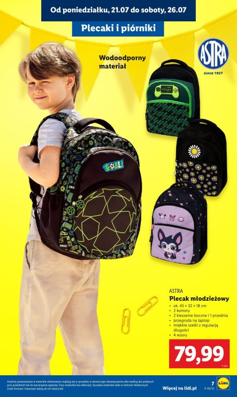 Lidl - gazetka promocyjna Kompletna wyprawka w megacenach od poniedziałku 21.07 do niedzieli 31.08 - strona 9