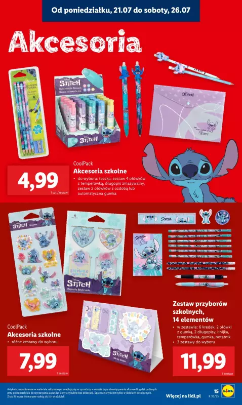 Lidl - gazetka promocyjna Kompletna wyprawka w megacenach  do niedzieli 31.08 - strona 17