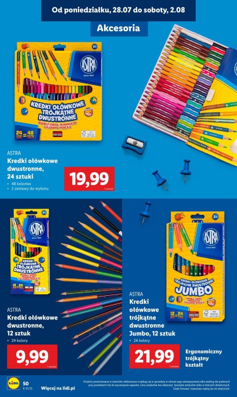 Lidl - gazetka promocyjna Kompletna wyprawka w megacenach od poniedziałku 21.07 do niedzieli 31.08 - strona 52