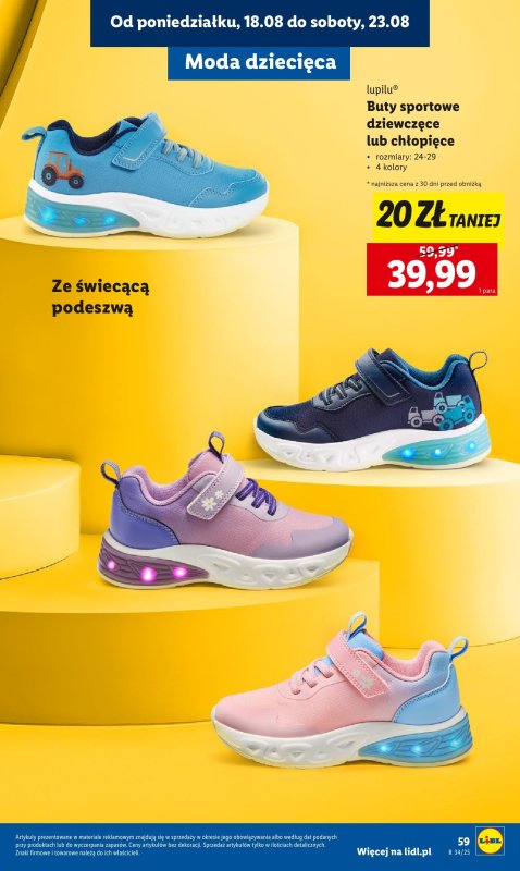 Lidl - gazetka promocyjna Kompletna wyprawka w megacenach od poniedziałku 21.07 do niedzieli 31.08 - strona 61