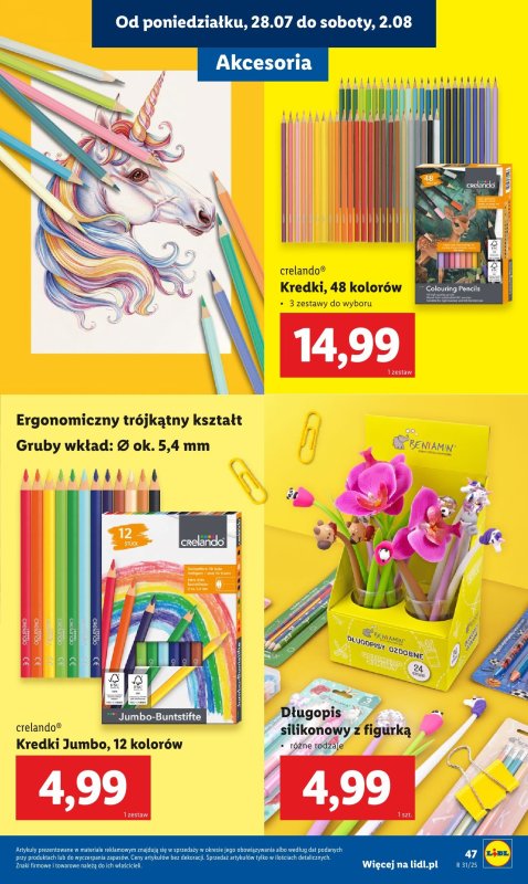 Lidl - gazetka promocyjna Kompletna wyprawka w megacenach od poniedziałku 21.07 do niedzieli 31.08 - strona 49