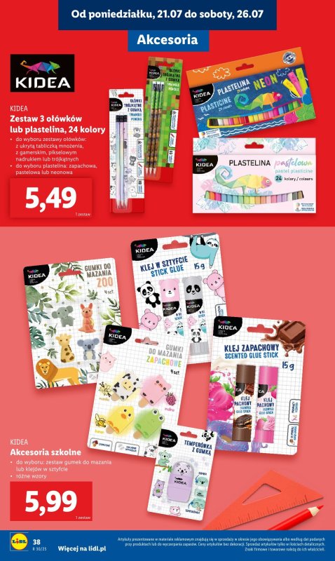 Lidl - gazetka promocyjna Kompletna wyprawka w megacenach  do niedzieli 31.08 - strona 40