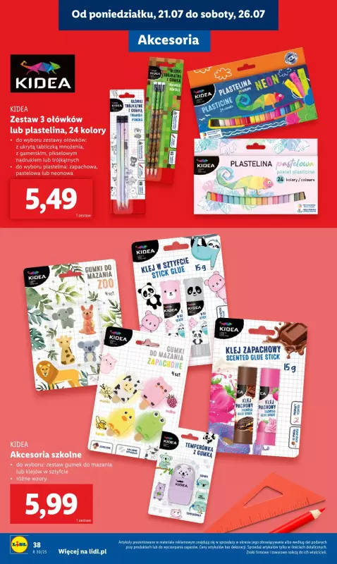 Lidl - gazetka promocyjna Kompletna wyprawka w megacenach  do niedzieli 31.08 - strona 40