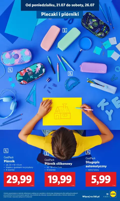 Lidl - gazetka promocyjna Kompletna wyprawka w megacenach od poniedziałku 21.07 do niedzieli 31.08 - strona 13