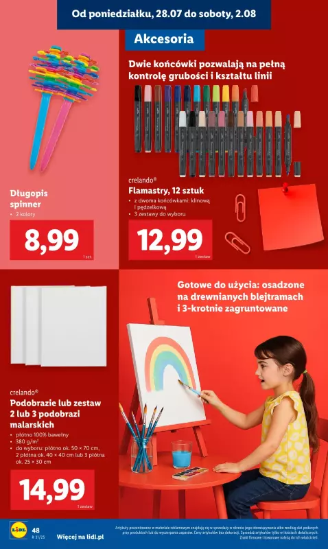Lidl - gazetka promocyjna Kompletna wyprawka w megacenach od poniedziałku 21.07 do niedzieli 31.08 - strona 50