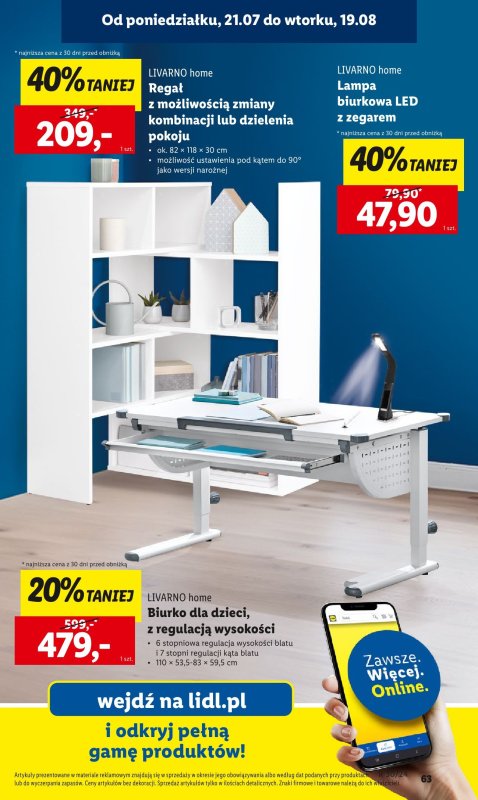 Lidl - gazetka promocyjna Kompletna wyprawka w megacenach od poniedziałku 21.07 do niedzieli 31.08 - strona 65