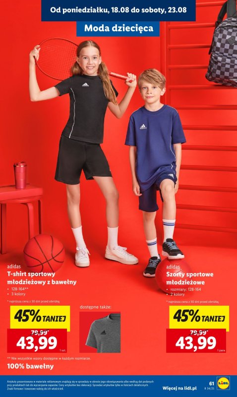 Lidl - gazetka promocyjna Kompletna wyprawka w megacenach od poniedziałku 21.07 do niedzieli 31.08 - strona 63
