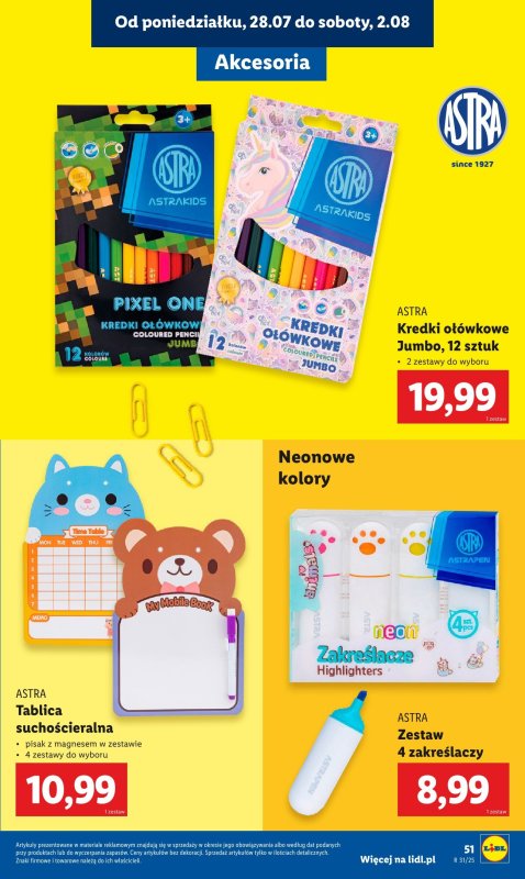 Lidl - gazetka promocyjna Kompletna wyprawka w megacenach od poniedziałku 21.07 do niedzieli 31.08 - strona 53