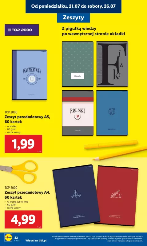 Lidl - gazetka promocyjna Kompletna wyprawka w megacenach od poniedziałku 21.07 do niedzieli 31.08 - strona 24