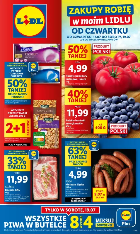 Lidl - gazetka promocyjna Oferta od czwartku od czwartku 17.07 do soboty 19.07