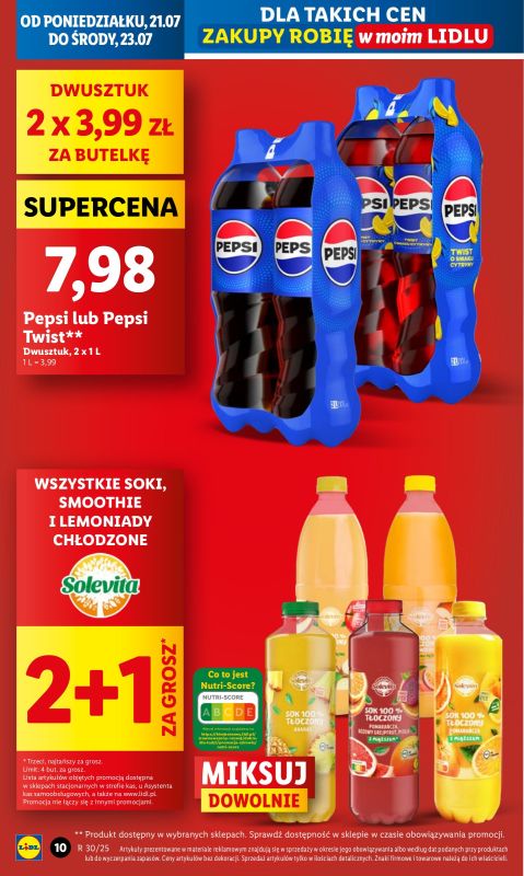 Lidl - gazetka promocyjna Oferta od poniedziałku od poniedziałku 21.07 do środy 23.07 - strona 10