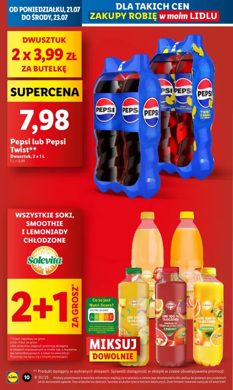 Lidl - gazetka promocyjna Oferta od poniedziałku od poniedziałku 21.07 do środy 23.07 - strona 10