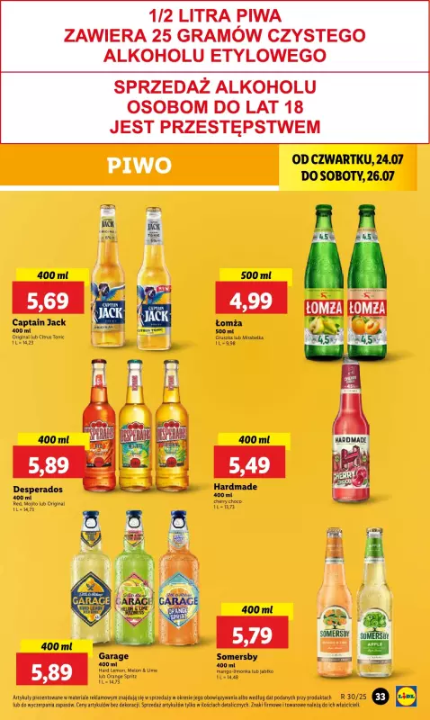 Lidl - gazetka promocyjna Oferta od czwartku od czwartku 24.07 do soboty 26.07 - strona 43