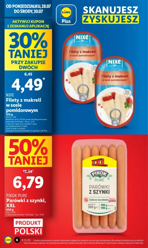 Lidl - gazetka promocyjna Oferta od poniedziałku od poniedziałku 28.07 do środy 30.07 - strona 6