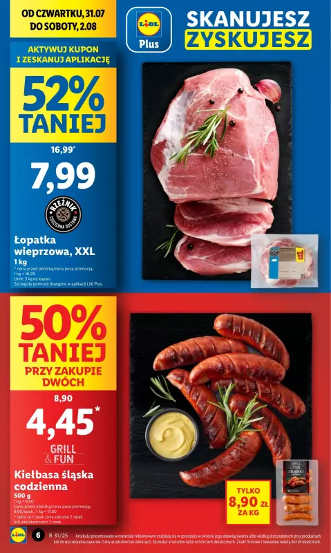 Lidl - gazetka promocyjna Oferta od czwartku od czwartku 31.07 do soboty 02.08 - strona 6