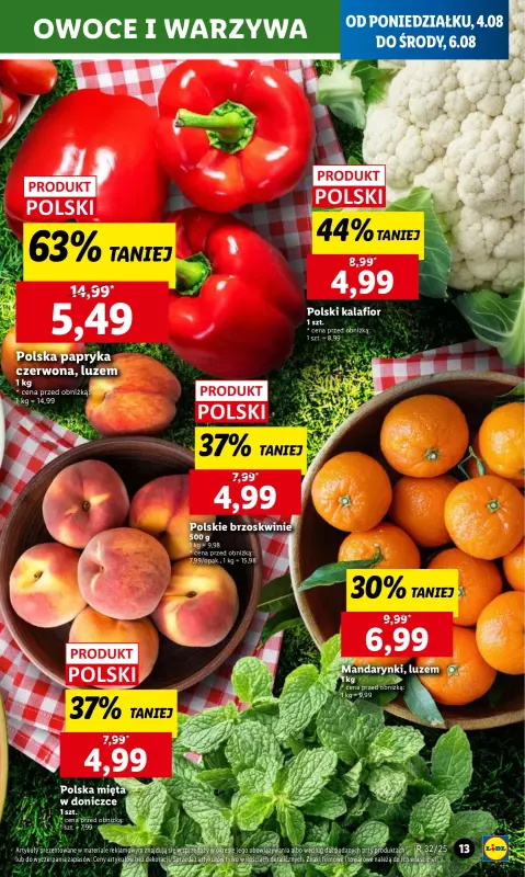 Lidl - gazetka promocyjna Oferta od poniedziałku od poniedziałku 04.08 do środy 06.08 - strona 13