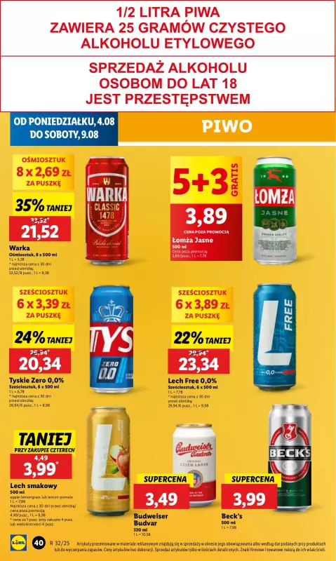 Lidl - gazetka promocyjna Oferta od poniedziałku od poniedziałku 04.08 do środy 06.08 - strona 48