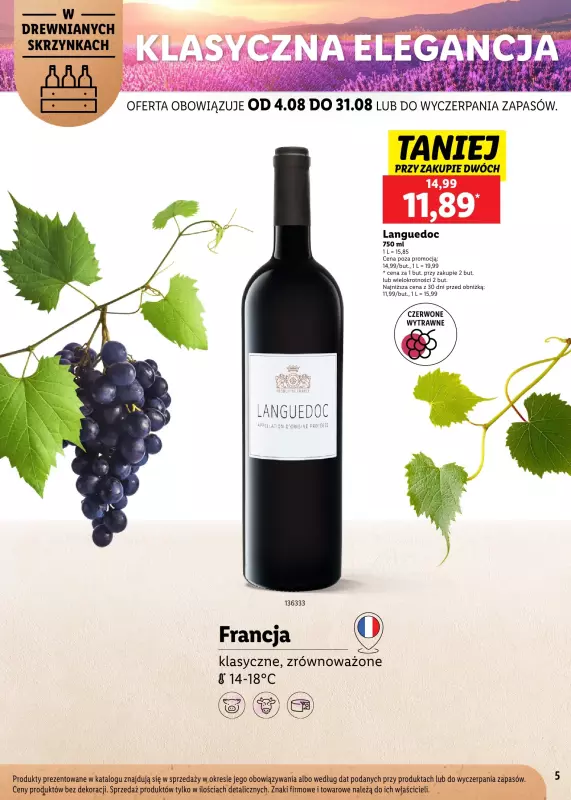 Lidl - gazetka promocyjna Karta Letnich Inspiracji  do niedzieli 31.08 - strona 5